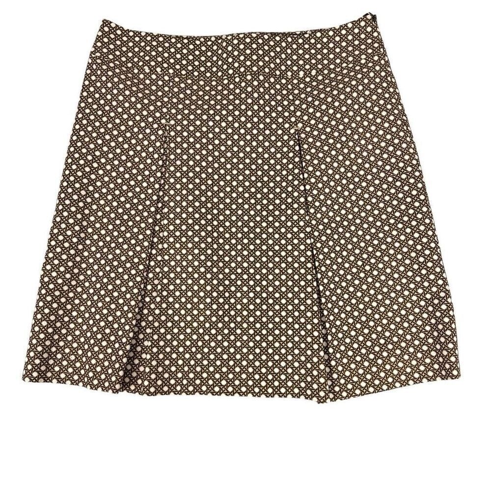 Talbots Aline Inverted Pleat Cotton Skirt size 14